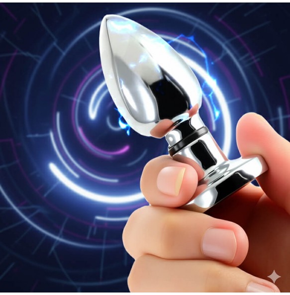 MizzZee - Metal Electro Shock Anal Plug (Wireless Remote - Chargeable)